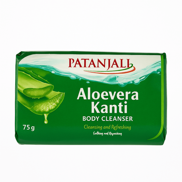 Мыло Канти алоэ вера Патанджали Kanti aloe vera Patanjali Увлажняющее 75 г (00275) - изображение 3