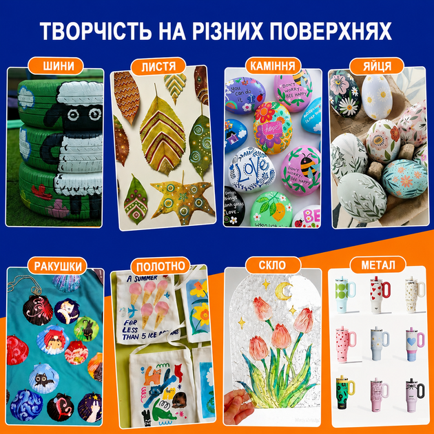 Акрилові маркери GuangNa GN.8101 | Гуангна 288 шт у сумці, набір для паперу, тканини, дерева, скла, каменю, кераміки та пластику (ab288b) - Фото 7 Акрилові маркери GuangNa GN.8101 | Гуангна 288 шт у сумці, набір для паперу, тканини, дерева, скла, каменю, кераміки та пластику (ab288b) - зображення 7