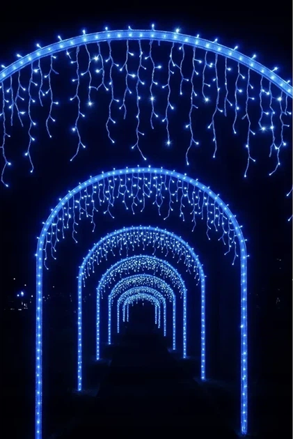 Светодиодная световая завеса 300 LED светодиодных сосулек для улицы Синего а 1.5 Generic (LKS-300-N) - Фото 4 Светодиодная световая завеса 300 LED светодиодных сосулек для улицы Синего а 1.5 Generic (LKS-300-N) - изображение 4