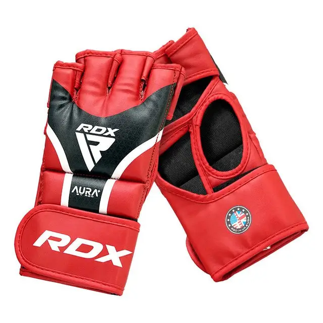 Рукавички для ММА RDX AURA PLUS T-17 розмір XL, червоно-чорні - изображение 2