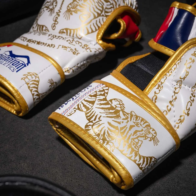 Рукавички для ММА Phantom Muay Thai розмір L/XL, біло-золотисті - изображение 8
