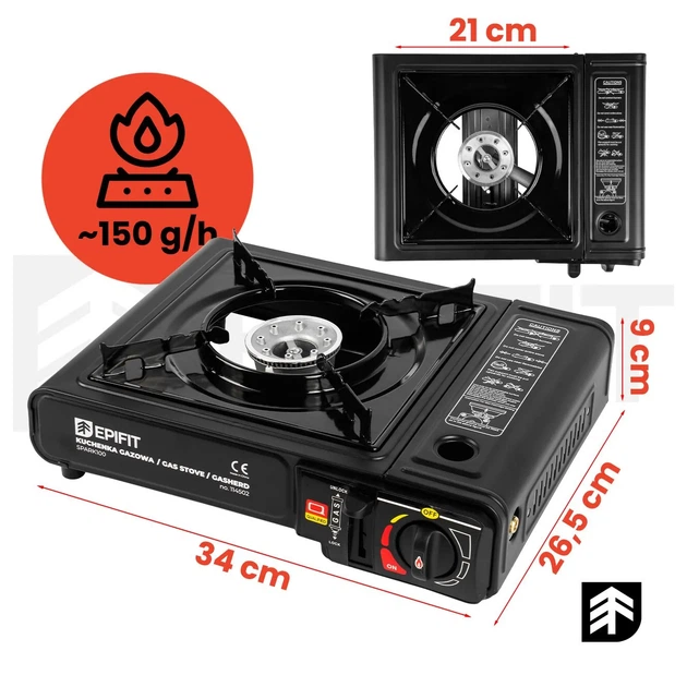 Kuchenka gazowa turystyczna MalTec SPARK100 Czarna 114502 (5901924248569) - obraz 3
