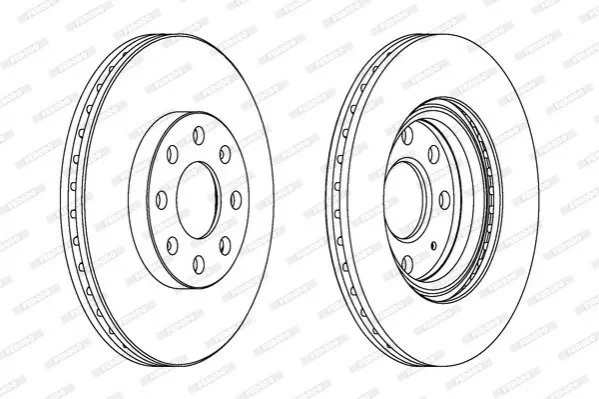 Гальмівний диск FERODO DDF1304 Fiat Grande Punto, Punto; Opel CORSA 55700918, 55700920, 55700921 - изображение 2