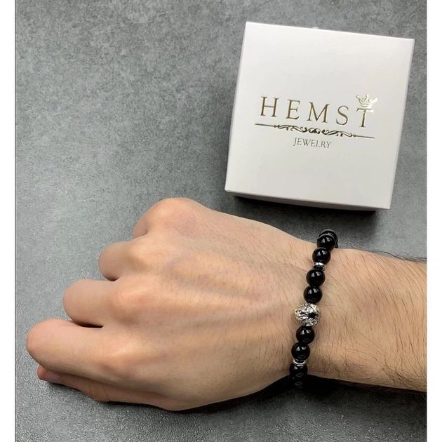 Браслет Hemst із агату з левом срібного кольору (50021) - Фото 2 Браслет Hemst із агату з левом срібного кольору (50021) - зображення 2