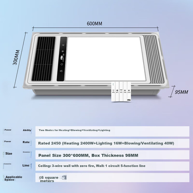 Потолочный обогреватель для ванной NVC 107F, 2400 Вт - изображение 4