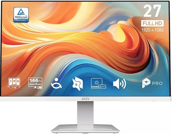 Monitor MSI PRO MP273W E14A 27" IPS Full HD 144Hz White (PRO MP273W E14A) - Zdjęcie 1 Monitor MSI PRO MP273W E14A 27" IPS Full HD 144Hz White (PRO MP273W E14A) - obraz 1