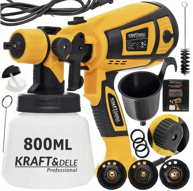 Електричний фарбопульт 800 мл для фарби та лаку Kraft&Dele KD1657 650 Вт - Фото 2 Електричний фарбопульт 800 мл для фарби та лаку Kraft&Dele KD1657 650 Вт - зображення 2