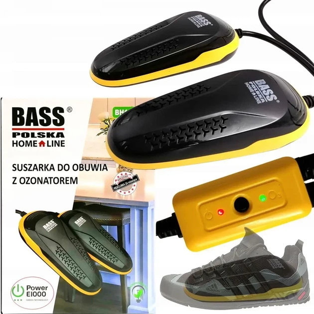 Сушилка для обуви с функцией озонирования 12 Bass Polska BH 11070 желтый - Фото 3 Сушилка для обуви с функцией озонирования 12 Bass Polska BH 11070 желтый - изображение 3