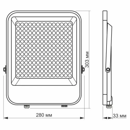 Прожектор LED, Videx Premium F2, Grey, 150 Вт, 19 500 Лм (VL-F2-1505G) - зображення 4