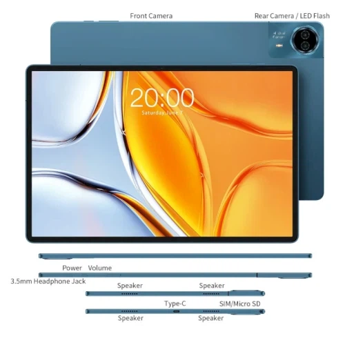 Планшет 14" Teclast T70 8/256Gb, Blue (6940709687208) - Фото 4 Планшет 14" Teclast T70 8/256Gb, Blue (6940709687208) - зображення 4