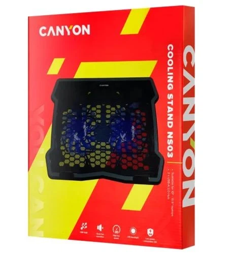 Підставка для ноутбука до 15.6" Canyon NS03, Black (CNE-HNS03) - Фото 4 Підставка для ноутбука до 15.6" Canyon NS03, Black (CNE-HNS03) - зображення 4