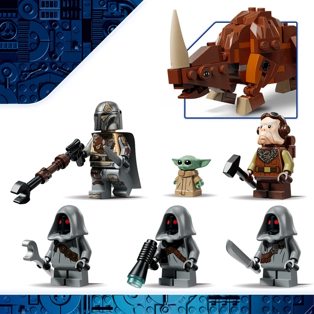 Zestaw klocków LEGO Star Wars Piaskoczołg wędrownych Jawów i bagnorożec 1683 elementy (75453) - obraz 7