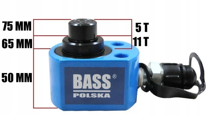 Гидравлический цилиндр 10 T плоский цилиндр 2 поршни 60 Bass Polska (9153) - изображение 3