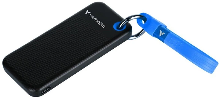 Dysk SSD Verbatim Pocket SSD 256GB USB-C 3.2 Gen 2 Type-C Black-Blue (23942324164) - Zdjęcie 3 Dysk SSD Verbatim Pocket SSD 256GB USB-C 3.2 Gen 2 Type-C Black-Blue (23942324164) - obraz 3