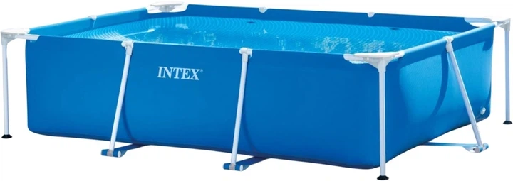 Каркасний басейн Intex 28270-4 блакитний прямокутний на 1662 л з ПВХ та сталі 220 х 150 х 60 см з фільтр-насосом 2 006 л/год тентом та підстилкою (9-163-28270-4) - зображення 2