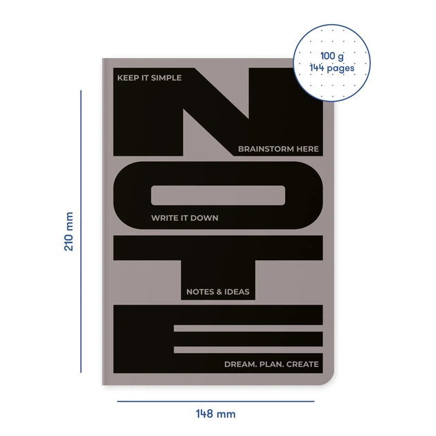 Блокнот в крапку «Notes & Ideas» сірий - зображення 10