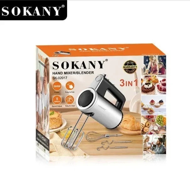 Міксер ручний електричний 3в1 SOKANY SK-02017, 800 Вт - зображення 3