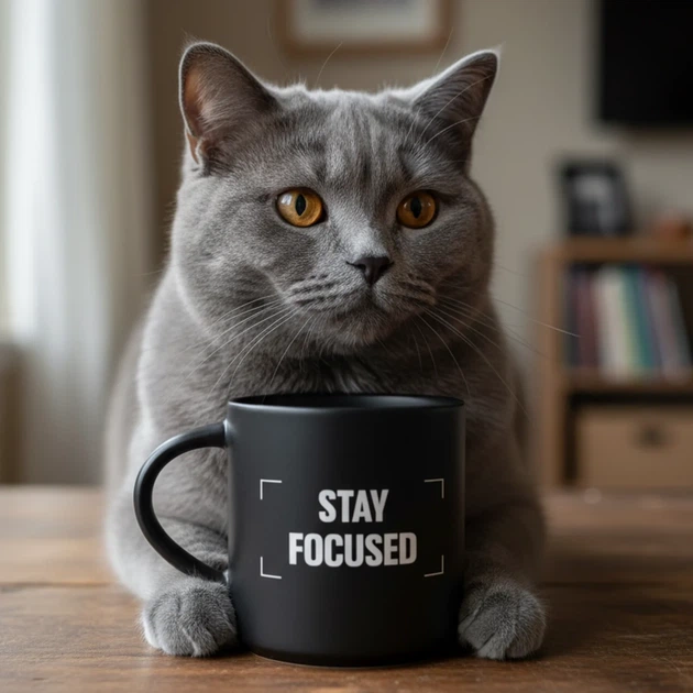 Чашка «Stay focused» черная - изображение 9