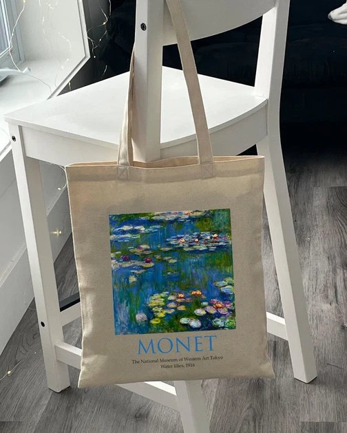Екошопер Bookopt MONET - Водяні лілії. Бежевий (ВК4063) - Фото 7 Екошопер Bookopt MONET - Водяні лілії. Бежевий (ВК4063) - изображение 7