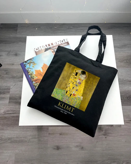 Екошопер Bookopt KLIMT - Поцілунок. Чорний (ВК4064) - изображение 9