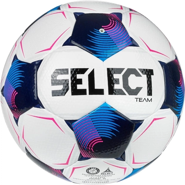Футбольний м'яч Select TEAM DB (FIFA BASIC) V26 біло-синьо-рожевий Розмір 5 086559-006 - Фото 2 Футбольний м'яч Select TEAM DB (FIFA BASIC) V26 біло-синьо-рожевий Розмір 5 086559-006 - зображення 2