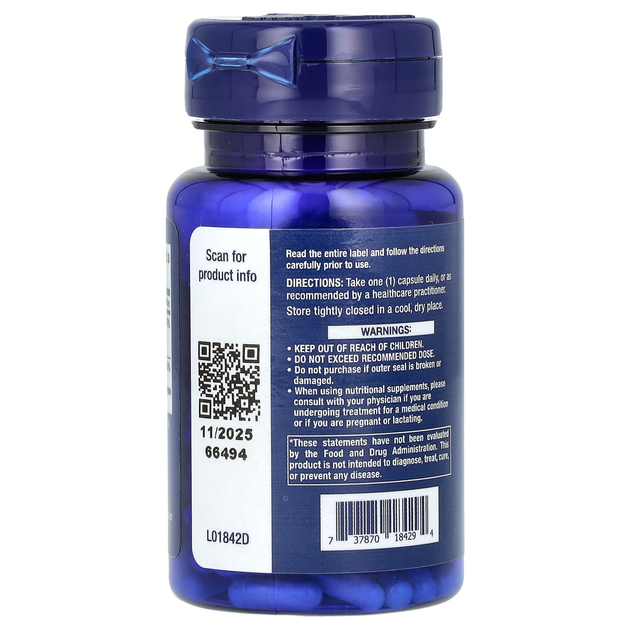 Фолієва кислота і вітамін В12, Life Extension "BioActive Folate & Vitamin B12" (90 капсул) - зображення 3