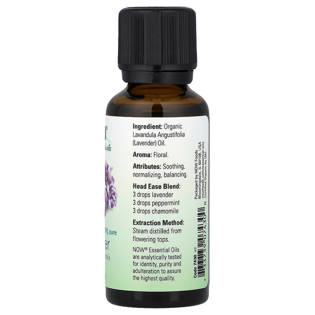 Органическое эфирное масло лаванды NOW Foods Organic Essential Oils "Lavender" (30 мл) - изображение 2