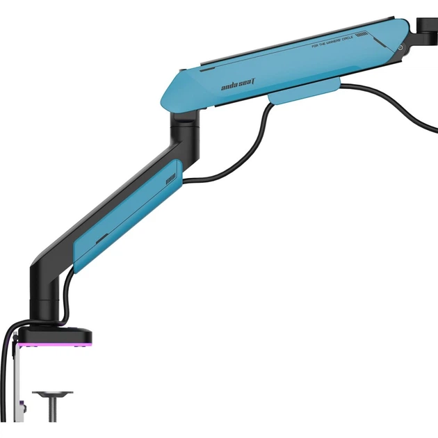 Настільне кріплення для монітора Anda Seat Stealth Pro II RGB 17''-42'' Blue (AD-W-A9X-1S-BS) [123493] - зображення 6