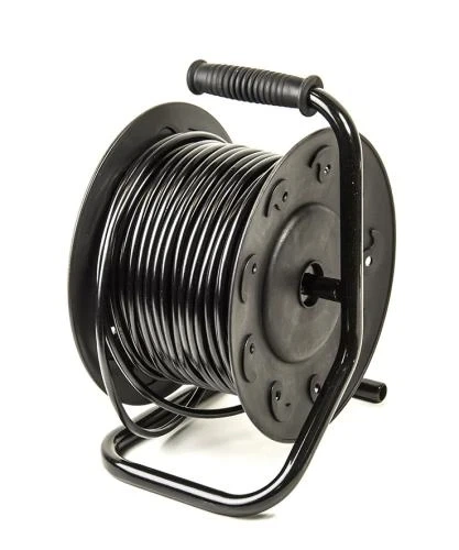 Подовжувач мережевий на котушці PowerPlant, 4 розетки, 40 м, Black (PPRA08M400S4) - зображення 2