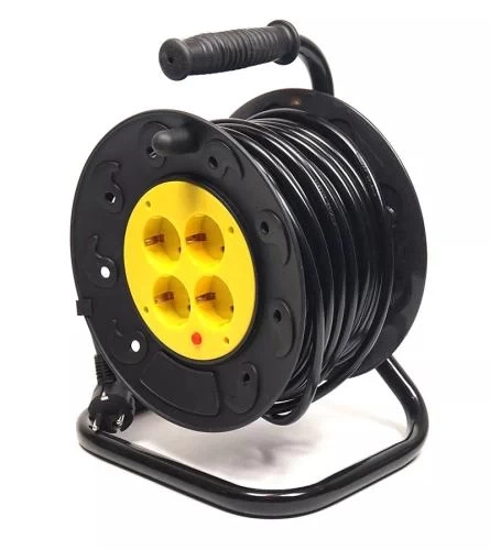 Подовжувач мережевий на котушці PowerPlant, 4 розетки, 25 м, Black (PPRA10M250S4) - Фото 1 Подовжувач мережевий на котушці PowerPlant, 4 розетки, 25 м, Black (PPRA10M250S4) - зображення 1