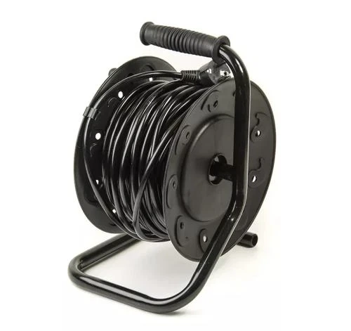 Подовжувач мережевий на котушці PowerPlant, 4 розетки, 20 м, Black (PPRA08M200S4) - зображення 2