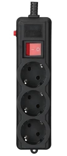 Фільтр мережевий Gembird, 3 розетки, 4.5 м, Black (SPG3-G-15B-PRO) - Фото 1 Фільтр мережевий Gembird, 3 розетки, 4.5 м, Black (SPG3-G-15B-PRO) - зображення 1