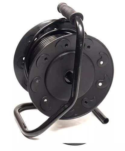 Подовжувач мережевий на котушці PowerPlant, 4 розетки, 15 м, Black (PPRA10M150S4) - зображення 3