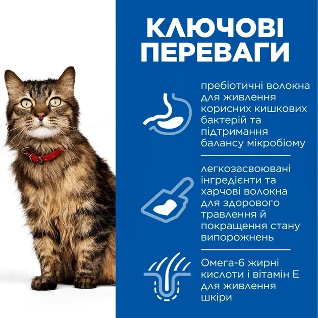 Hill's SCIENCE PLAN Adult Sensitive Stomach&Skin Сухий корм для котів із чутливим травленням та шкірою, з куркою, 7 кг - зображення 2