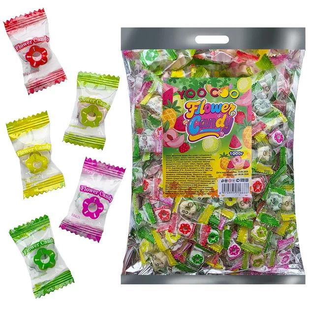Цукерки Квітка Flower candy 1 кг. без цукру Квіточка з вітаміном С - зображення 3