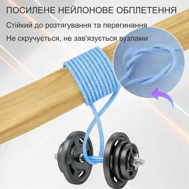Шнур для быстрой зарядки айфона мобильного телефона смартфона GDragon Tech дата кабель для передачи данных универсальный Lightning micro usb type c 1 м 60 Вт 2,4A Голубой 10_9_1.2m_4 - изображение 6