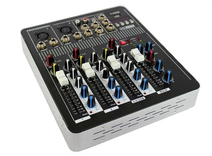 Активный 4-канальный аудиомикшер UKC Mixer BT 4000 с Bluetooth 2380 - Фото 7 Активный 4-канальный аудиомикшер UKC Mixer BT 4000 с Bluetooth 2380 - изображение 7