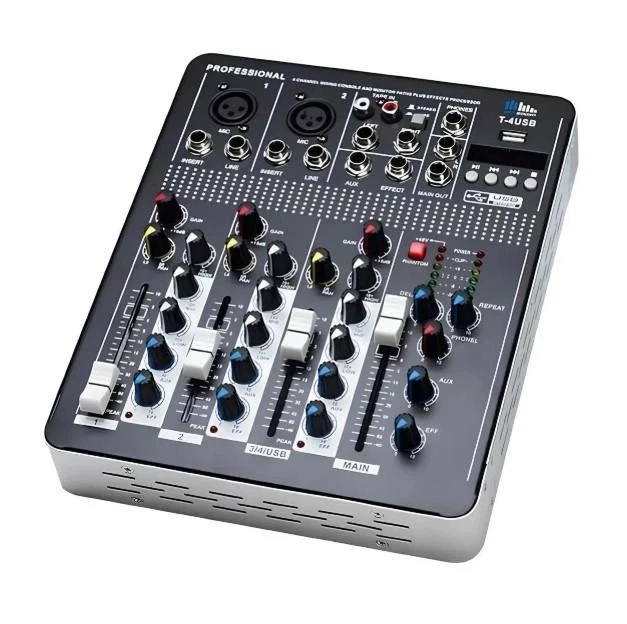 Активный 4-канальный аудиомикшер UKC Mixer BT 4000 с Bluetooth 2380 - Фото 8 Активный 4-канальный аудиомикшер UKC Mixer BT 4000 с Bluetooth 2380 - изображение 8