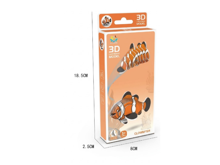 3D-пазл Объемная фигурка животного. Рыбка, P5-45C - изображение 2