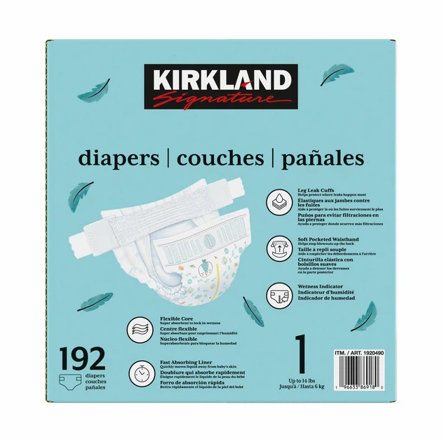 Підгузки Kirkland - 1 розмір (192шт) - изображение 2