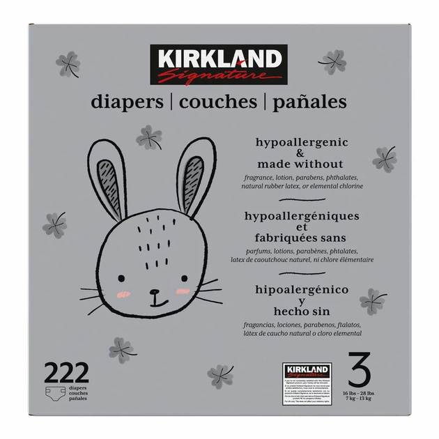 Підгузки Kirkland- 3розмір (222шт) - изображение 3