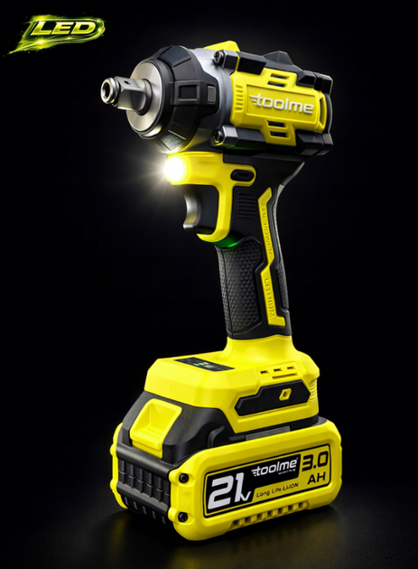 Гайковерт аккумуляторный ударный 650Нм Toolme - Фото 9 Гайковерт аккумуляторный ударный 650Нм Toolme - зображення 9