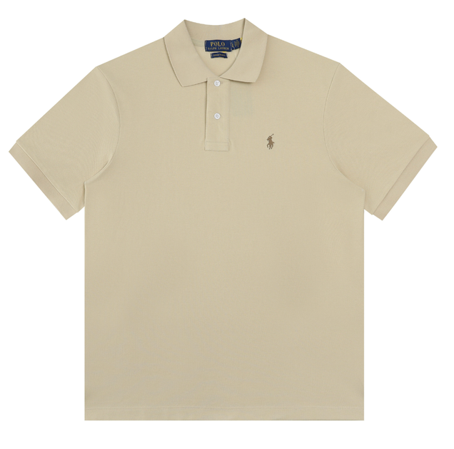 Мужская футболка поло Ralph Lauren Classic Fit Mesh Polo Shirt бежевая, размер M (RL13002.6M) - изображение 4