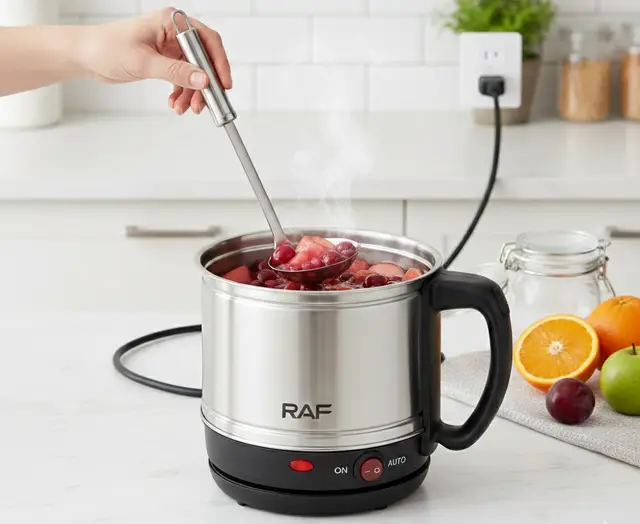 Электрокастрюля / Кухонная мини рисоварка RAF R5430 / Кастрюля-скороварка 1,5 л 600W - изображение 7