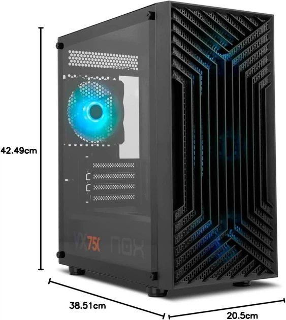 Корпус для ПК NOX Infinity Epsilon / ARGB / Без БП / Черный (101957611) - изображение 8