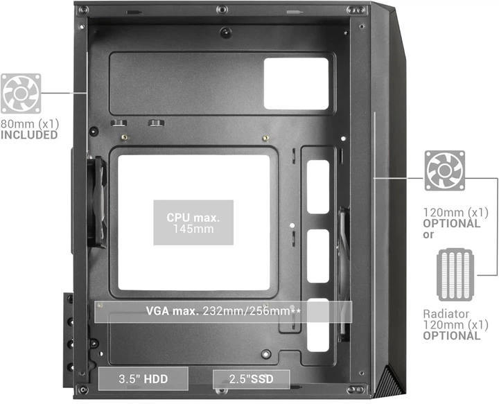 Корпус Mars Gaming MC-S1 / без БП / FRGB / Розовый (102050583) - изображение 6