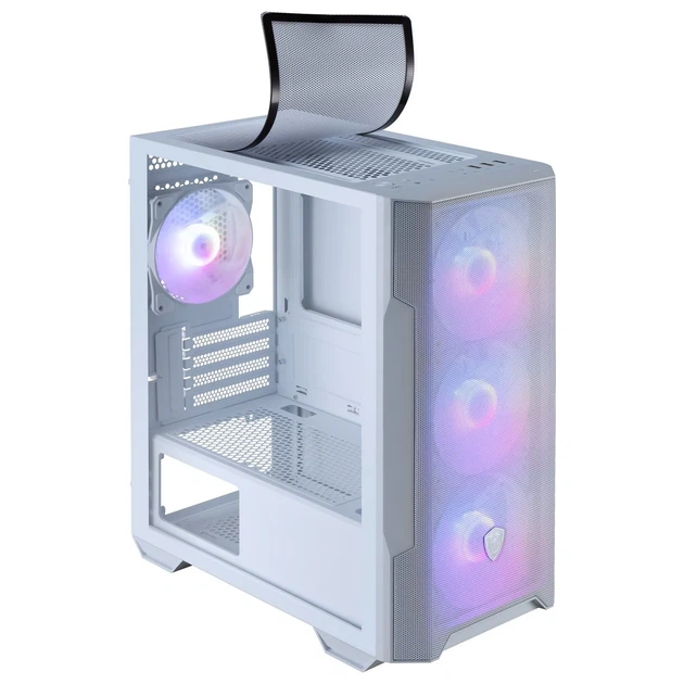 Корпус для ПК MSI MAG Forge M100R / без БП / ARGB / Белый (101976389) - Уценка - изображение 5