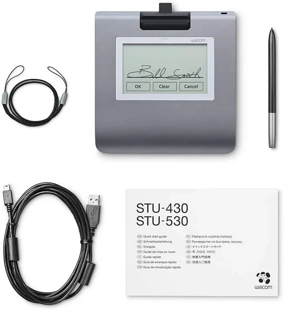 Графический планшет для цифровой подписи Wacom STU-430 / 2540 LPI / 200 PPS / Серый (101958050) - изображение 5