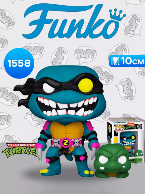 Фігурка Черепашки ніндзя Слеш Slash with Pre-Mutated Slash Funko Pop Фанко Поп ninja turtles TMNT 10 см №1558 - зображення 2