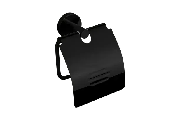 Тримач для туалетного паперу з кришкою VBI URANUS BLACK - Фото 1 Тримач для туалетного паперу з кришкою VBI URANUS BLACK - изображение 1